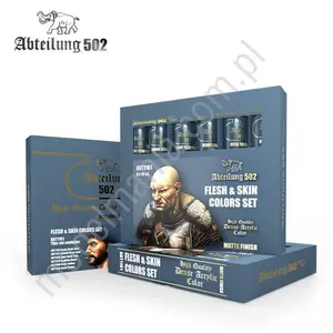Zestaw farb akrylowych - Flesh and skin color set / 6x 20ml