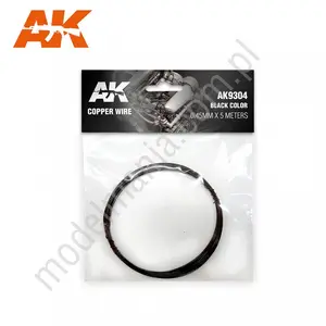 COPPER WIRE 0.45MM ø X 5 METERS. BLACK COLOR
