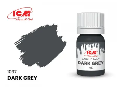 Farba akrylowa - Dark Grey / 12ml