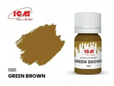 Farba akrylowa - Green Brown / 12ml
