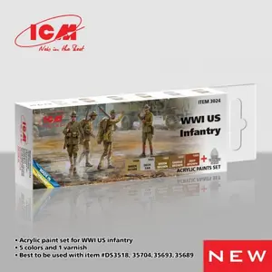 ICM-3024 Acrylic paint set for WWI US Infantry