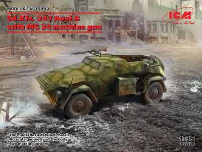 ICM 35112 Sd.Kfz. 247 Ausf.B with MG 34 machine gun