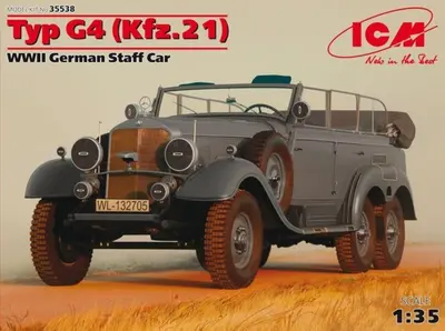 Niemiecki samochód sztabowy Mercedes-Benz Typ G4 Kfz 21
