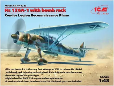 Niemiecki samolot rozpoznawczy Hs 126A-1, wersja bombowa, Legion Condor