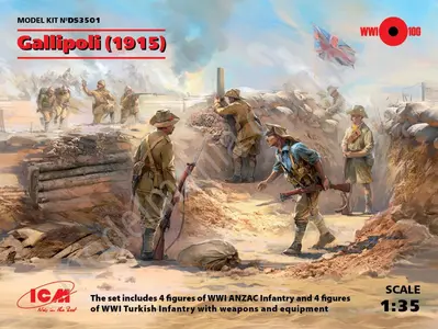 Australijscy i tureccy żołnierze, Gallipoli (1915)