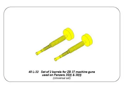 Lufa toczona ZB 37 7,92mm, PzKpfW 35(t) i 38(t) (2szt)