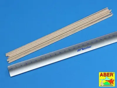 Listwa drewniana przekrój okrągły 2mm długość 250mm (10szt)