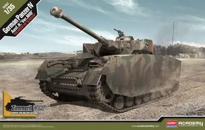 Niemiecki czołg PzKpfw IV Ausf. H, wersja środkowa, z zimmeritem