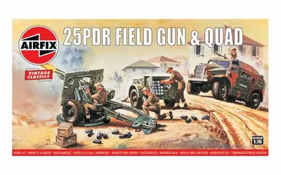Brytyjskie działo polowe 25pdr Field Gun z ciągnikiem, seria Vintage Classics