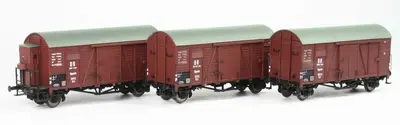 Zestaw 3 wagonów krytych strefy US/FR/ZSSR