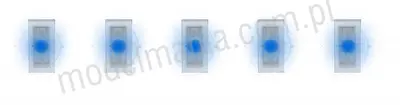 5 diod LED SMD, niebieski