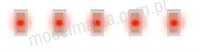 5 diod LED SMD, czerwone