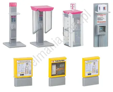 Akcesoria miejskie: budki telefoniczne i automaty biletowe