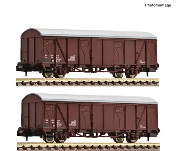 Zestaw 2 wagonów towarowych krytych Gbs