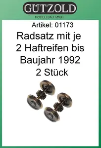 Zestaw kół z gumkami do 1992 / 2szt.