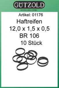 Gumka przyczepnościowa Ø12,0mm BR106 / 10szt.