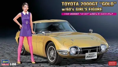 Hasegawa SP533-52333 Toyota 2000GT "Gold" w/60's Girl's Figure