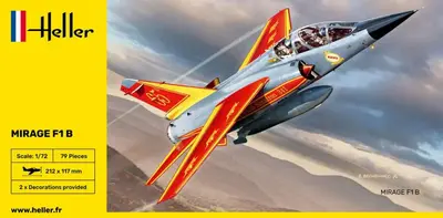 Francuski myśliwiec Dassault Mirage F-1B, zestaw z farbami