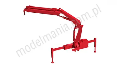 Żuraw hydrauliczny Hiab X-HIPRO 232 E3 z hakiem, czerwony