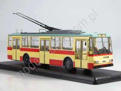 Trolejbus Skoda 14tr, beżowo-czerwony