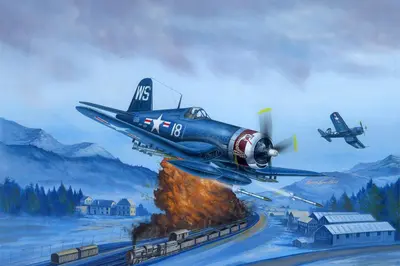 Pokładowy samolot szturmowy Vought F4U-4 Corsair późna wersja