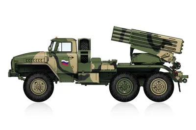 HOBBY BOSS 82932 Wyrzutnia rakiet BM-21 Grad (wersja późna) - 1:72