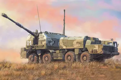 Rosyjskie samobieżne działo obrony wybrzeża 130mm A-222 Bereg