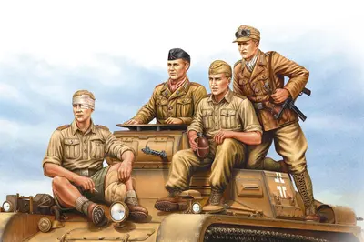 Niemiecka załoga czołgu, Afryka Północna, Afrika Korps