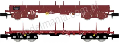 Zestaw 2 wagonów kłonicowych Rmms+Remms SNCF + Ermewa, Ep.V-VI