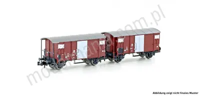 Zestaw 2 wagonów towarowych K2 SBB, Ep.III
