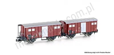 Zestaw 2 wagonów towarowych K3 SBB, Ep.III
