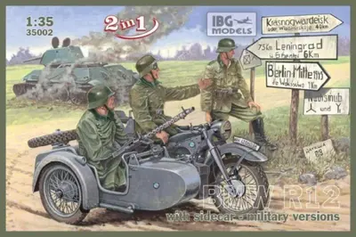 Niemiecki motocykl BMW R12 z wózkiem bocznym (koszem)