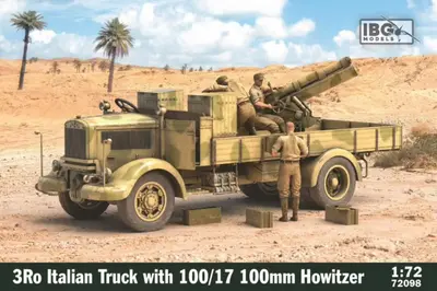 Włoska ciężarówka 3Ro z haubicą 100/17 100mm
