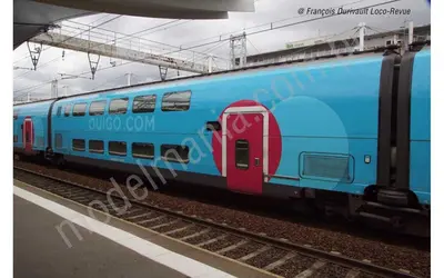 Zestaw 3 wagonów osobowych 2 klasy TGV Duplex Ouigo