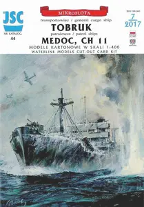 Transportowiec TOBRUK (typ Empire) lub CAM-Ship, patrolowce MEDOC, CH11, 16 pojazdów