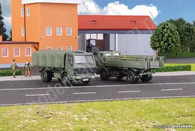 MB 1017 / 1017A ciężarówka skrzyniowa z plandeką Bundeswehr, 2 sztuki