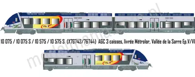 X76743/76744 ARG 3szt. Konstrukcja Metrolor Vallee