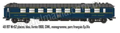 Wagon restauracyjny WR52 CIWL, Ep.IVa, 1968, francuski