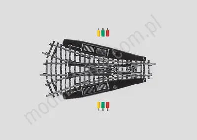 Rozjazd potrójny r=424,6 mm