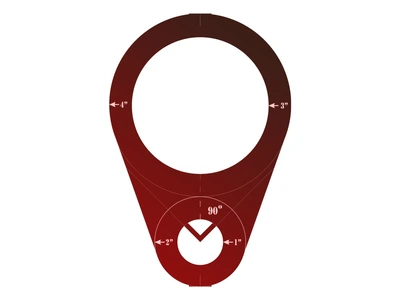 Circular Ruler Red