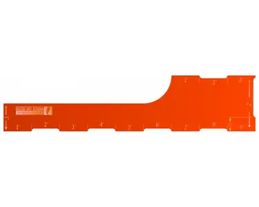 AoS 9 inch Range Ruler - Orange