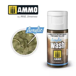 Farba akrylowa - WASH - Brown Wash for Dark Yellow