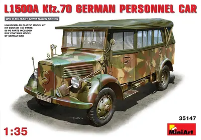 Niemiecki wóz sztabowy Mercedes-Benz MBL1500A (Kfz.70)