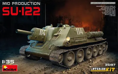 Sowieckie działo samobieżne SU-122, wersja środkowa, z wnętrzem