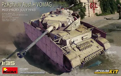 Niemiecki czołg średni PzKpfw IV Ausf H VOMAG środkowa produkcja, lipiec July 1943