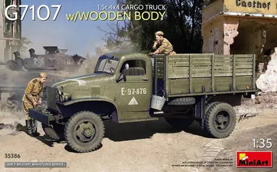 Sowiecka ciężarówka Chevrolet G7107 1,5t 4x4 z drewnianą skrzynią