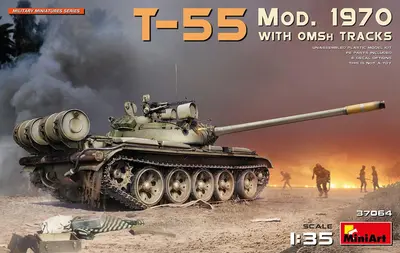 Syryjski czołg T-55 MBT model 1970 z gąsienicami OMSh