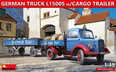 Mini Art 38023 German Truck L1500S w/Cargo Trailer