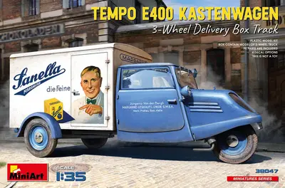 Mini Art 38047 Tempo E400 Kastenwagen 3-wheel DBT