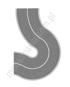 Droga gminna, zakręty, 2szt 6.6 cm szerokości